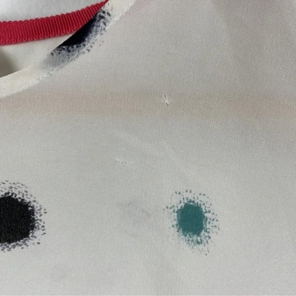 Emporio Armani Mulberry Silk Multi Colour Spotted Blouse Womens Size 42 - Picture 10 of 13